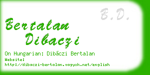 bertalan dibaczi business card